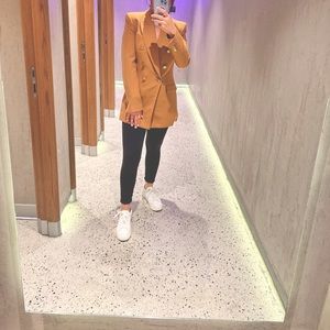 Zara brown and gold blazer